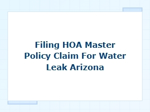 Filing an Hoa Master Policy Water Leak Claim in Arizona